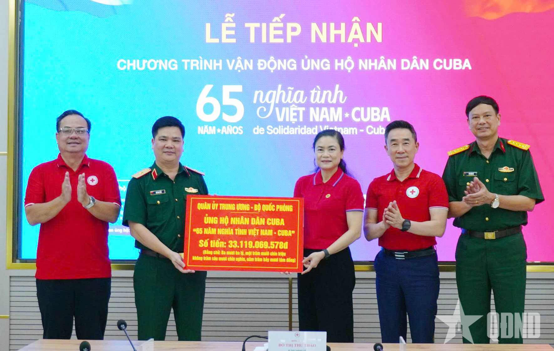 Quân ủy Trung ương, Bộ Quốc phòng trao hơn 33 tỷ đồng ủng hộ nhân dân Cuba